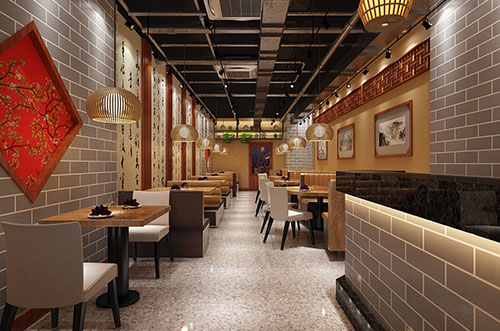 东莞传统中式餐厅餐馆装修设计效果图
