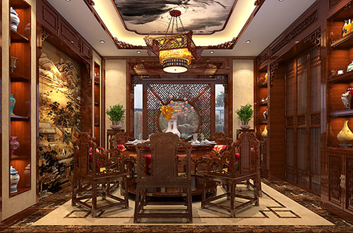 东莞温馨雅致的古典中式家庭装修设计效果图