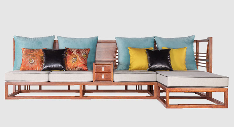 东莞中式家居装修实木沙发组合家具效果图